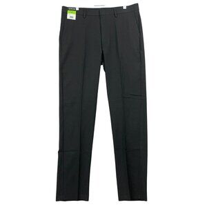 NEW Kenneth Cole Reaction Mens 36X34 Black Techni-Cole Pants Waistband Flax